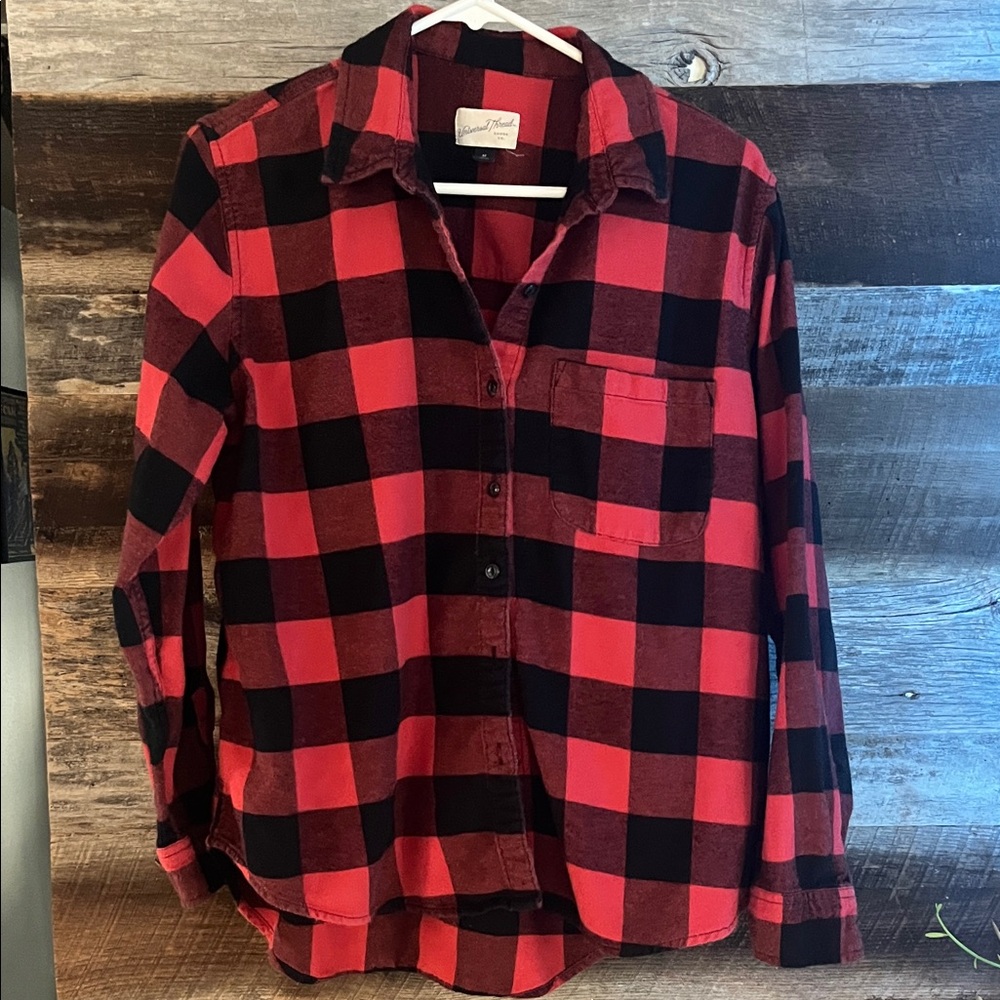 Universal Thread Red and Black Checkered Flannel Shirt